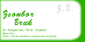 zsombor bruk business card